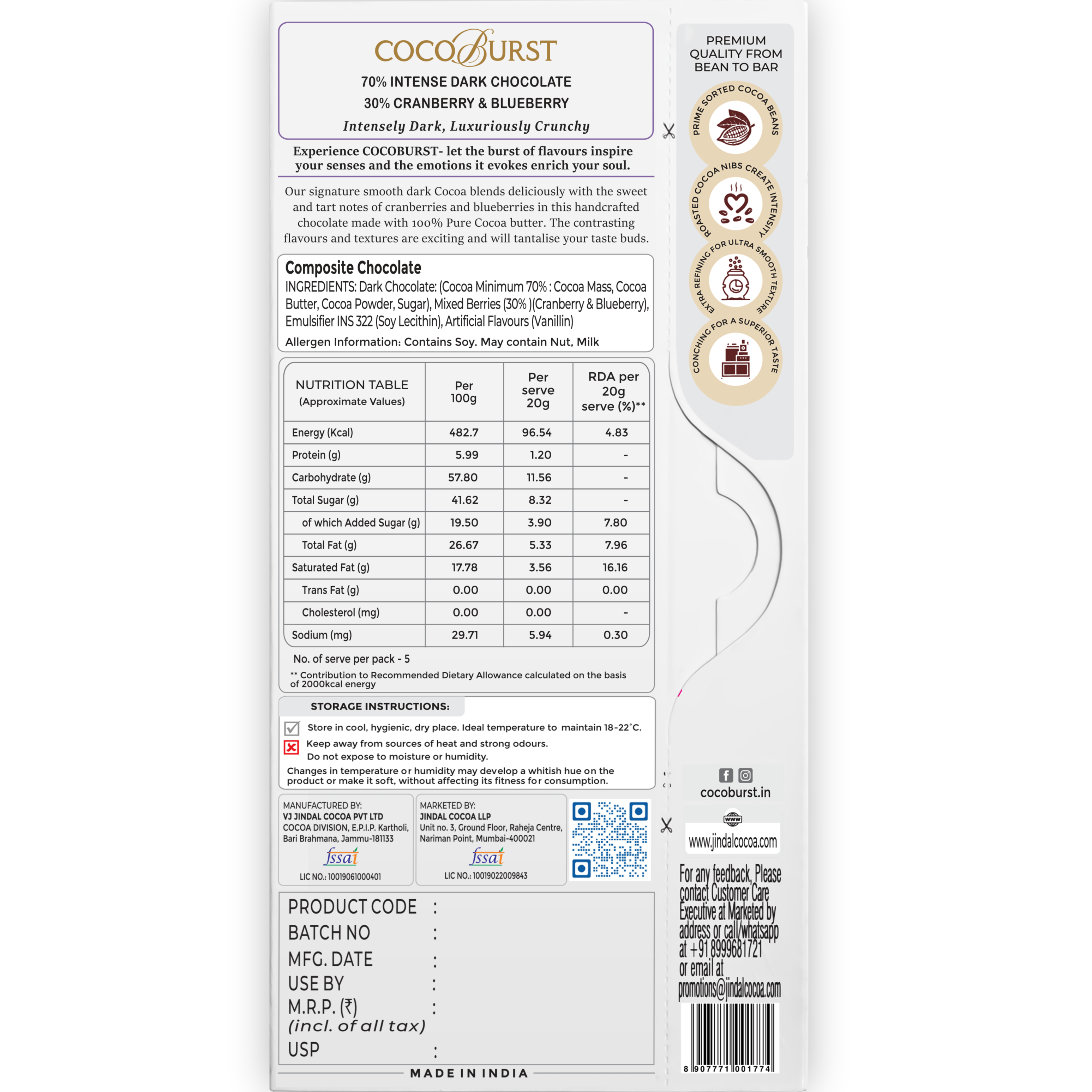 Dark Cranberry Back Label