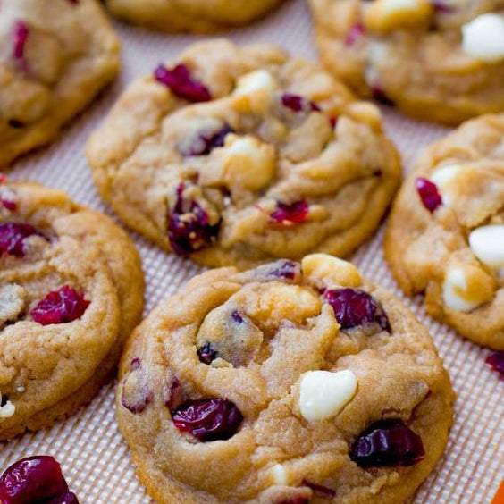 White Chocolate and Cranberry Cookies