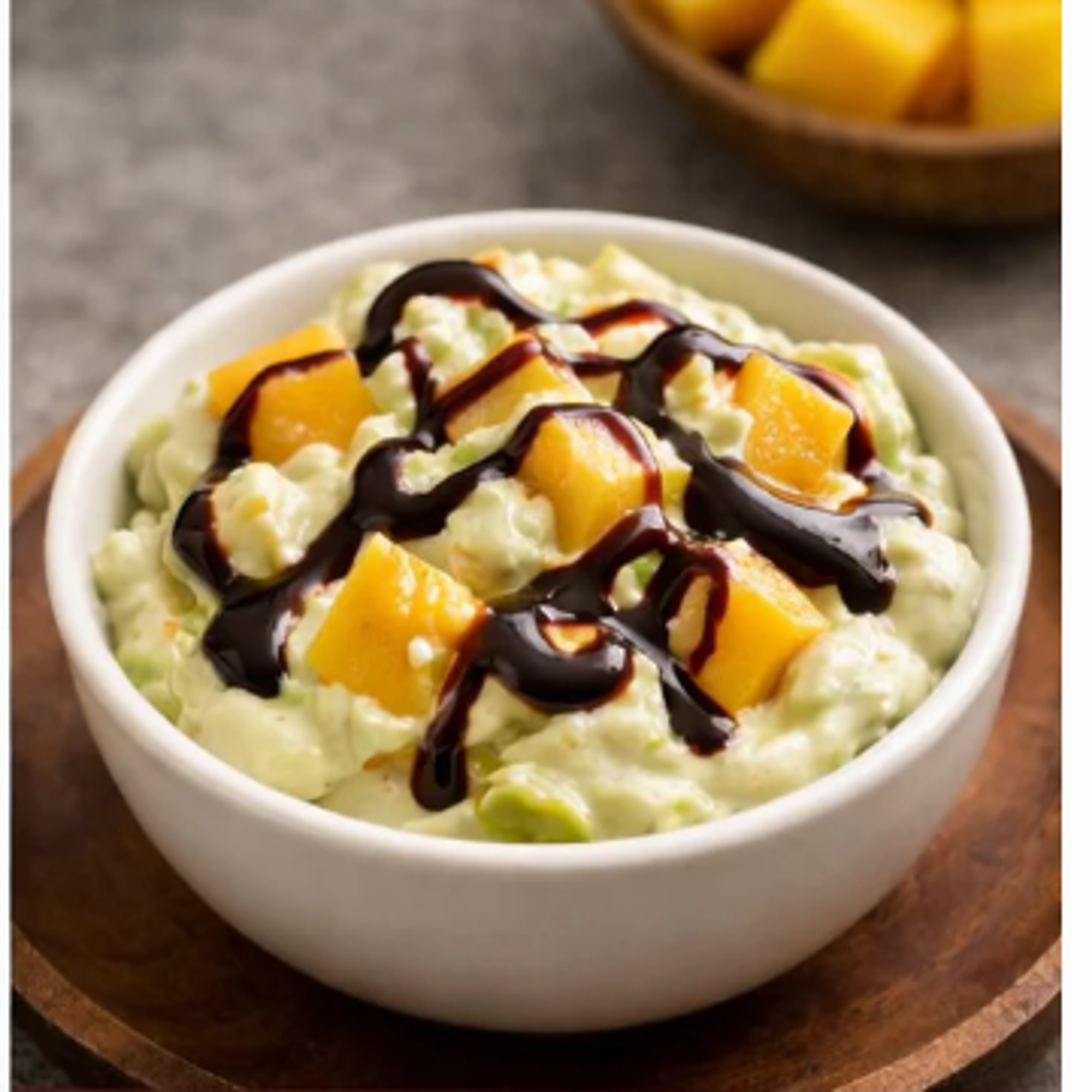 Mango Cream Bliss with Chocolate Drizzle