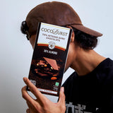 70% Intense Dark Chocolate || 30% Hazelnut & Pista