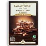 70% Intense Dark Chocolate 30% Roasted Almonds - 50g/100g/200g