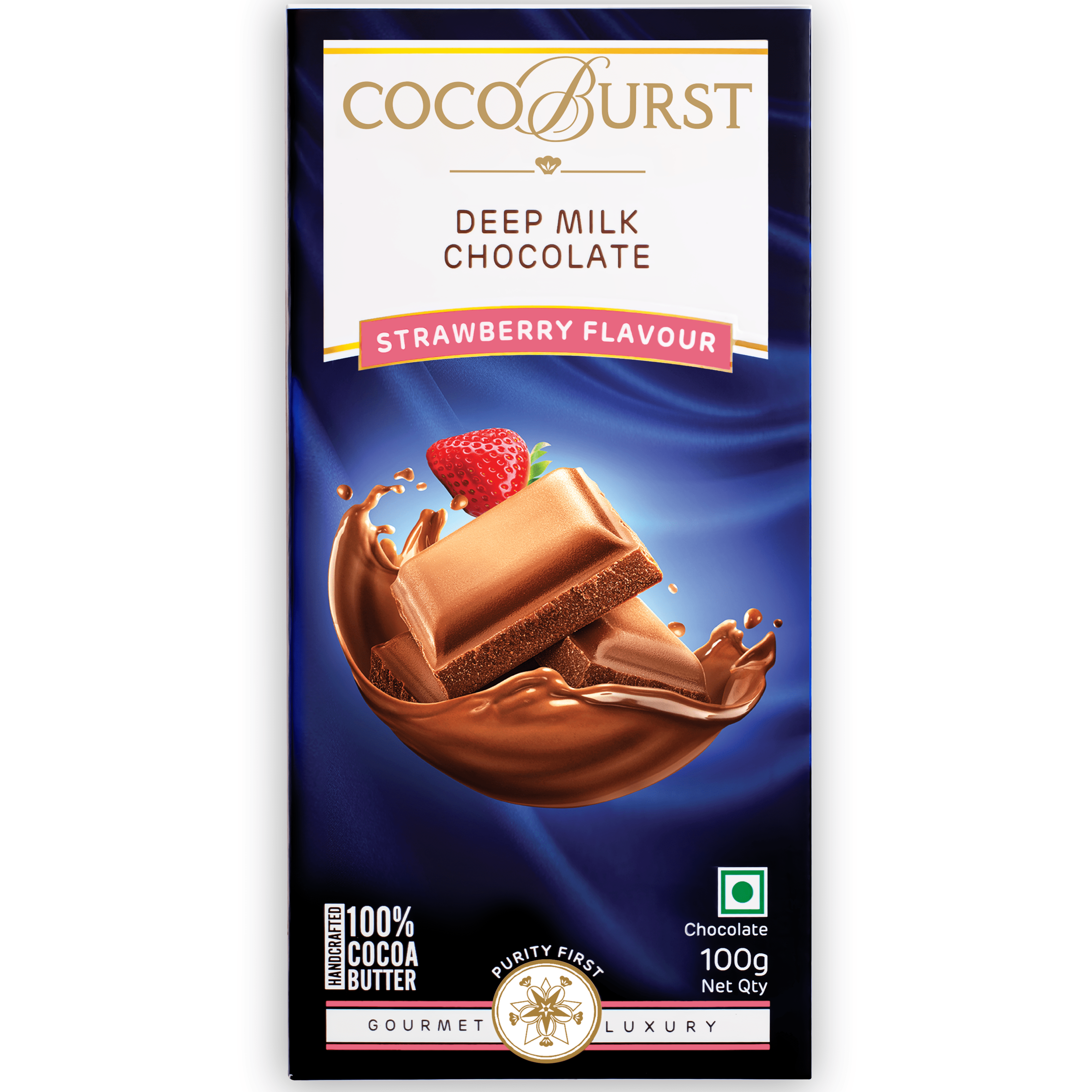 Deep Milk Chocolate Strawberry Flavour -  50g/100g/200g