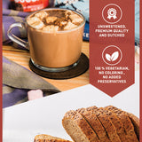 DIY Drinking Chocolate Hamper with Mocha/Cinnamon/Cocoa powder, Syrup, mug, marshmallows in a tray