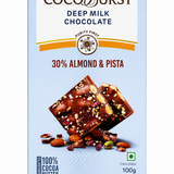 Deep Milk Chocolate || 30% Almond & Pista