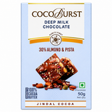 Deep Milk Chocolate || 30% Almond & Pista