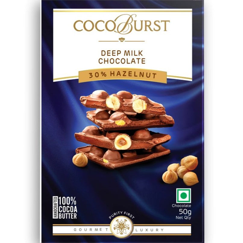 Deep Milk Chocolate 30% Hazelnut -  100g/200g