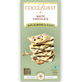 White Chocolate 30% Almond & Pista - 50g/100g/200g