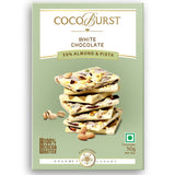 White Chocolate 30% Almond & Pista - 50g/100g/200g