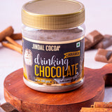 DIY Drinking Chocolate Hamper with Mocha/Cinnamon/Cocoa powder, Syrup, mug, marshmallows in a tray